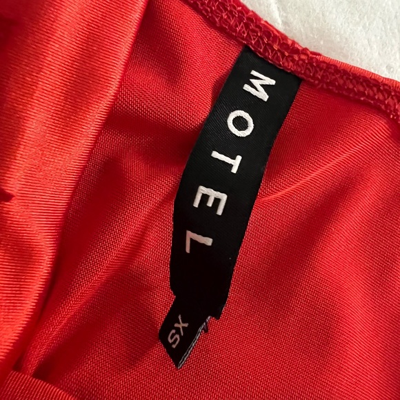 Motel Rocks - Red Silk Mini Dress - Picture 3 of 4